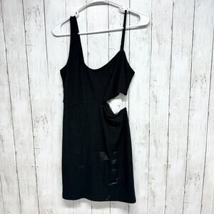 Sophie Rue Dress Women Size M Asymmetrical Sleeveless Black Cut-out Mini NWT